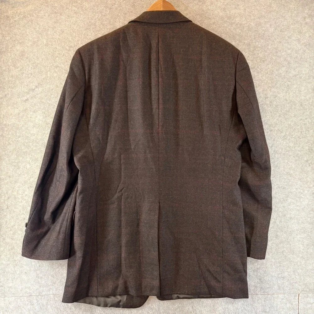 VTG Hugo Boss Blazer 42R Loro Piana Wool Brown Bertolucci Sport Coat 75192